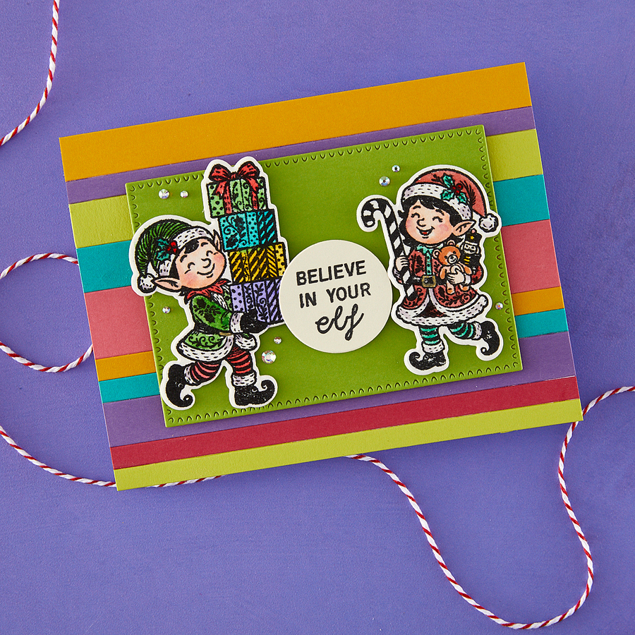 Spellbinders - Naughty or Nice Stamp & Die Bundle by Simon Hurley