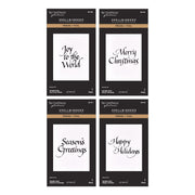 Spellbinders - Upright Italic Holiday Sentiments Press + Foil Bundle by Paul Antonio