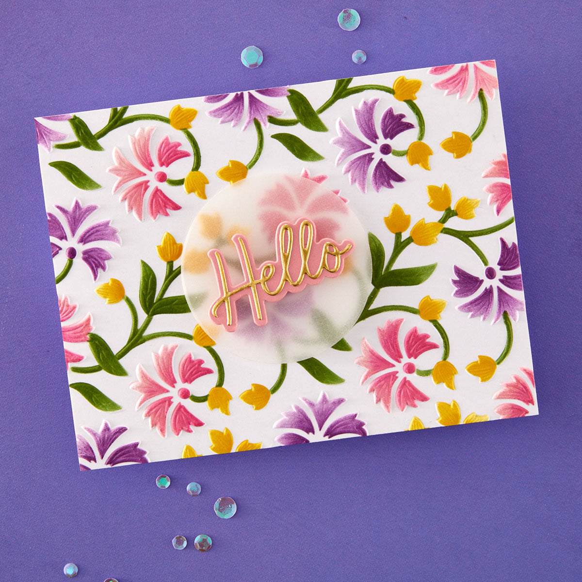Spellbinders - Flowing Florals Layered Stencils by Simon Hurley