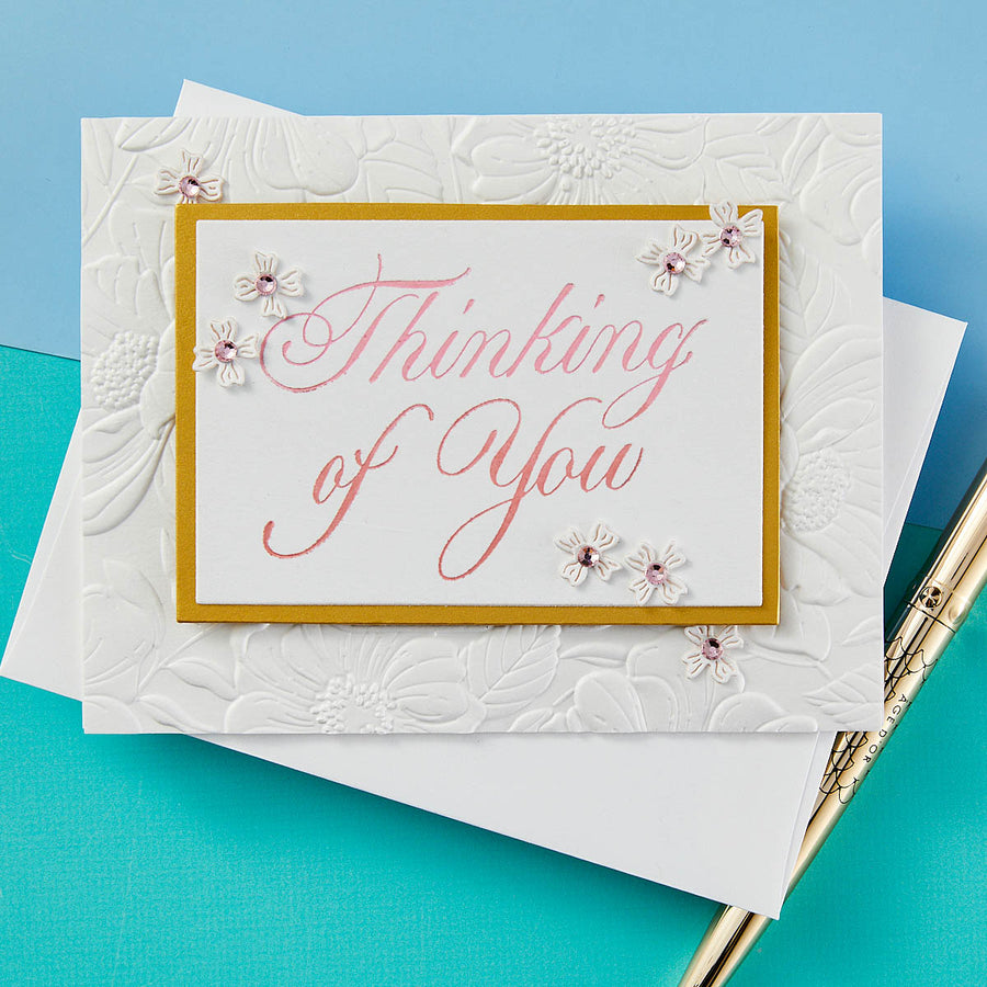 Spellbinders - Copperplate Thinking of You Press Plate from the Copperplate Everyday Sentiments Collection by Paul Antonio