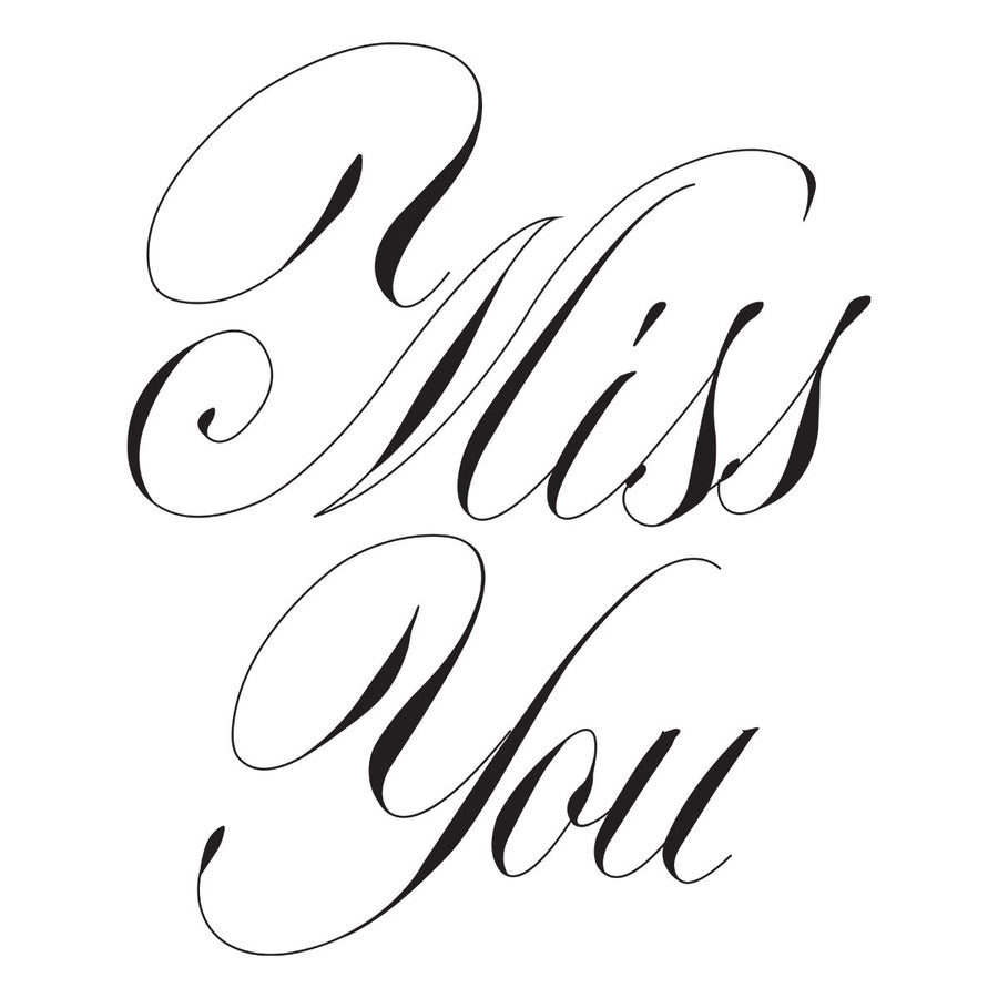 Spellbinders - Copperplate Miss You Press Plate from the Copperplate Everyday Sentiments Collection by Paul Antonio