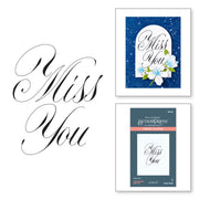 Spellbinders - Copperplate Miss You Press Plate from the Copperplate Everyday Sentiments Collection by Paul Antonio