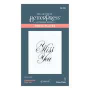 Spellbinders - Copperplate Miss You Press Plate from the Copperplate Everyday Sentiments Collection by Paul Antonio