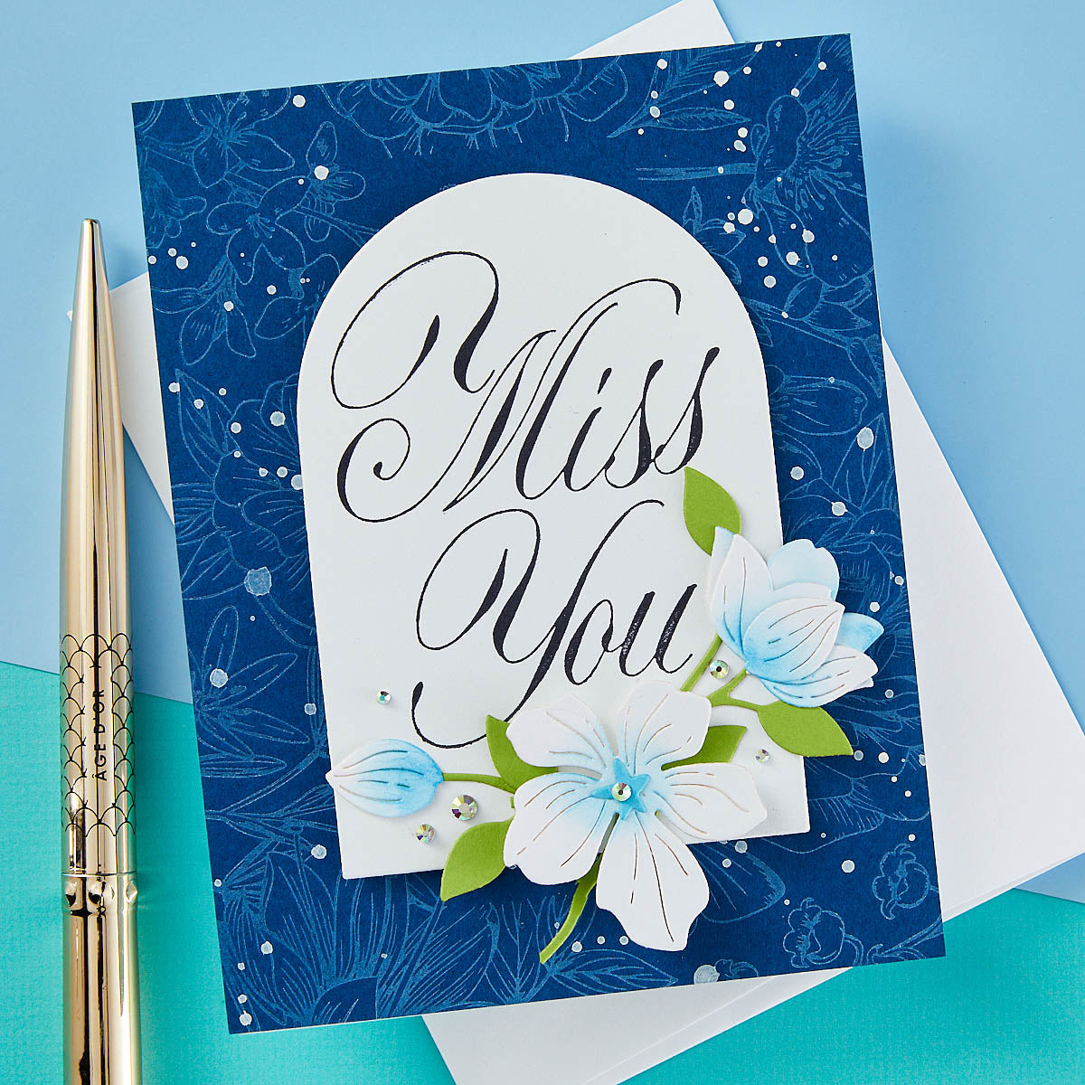 Spellbinders - Copperplate Miss You Press Plate from the Copperplate Everyday Sentiments Collection by Paul Antonio