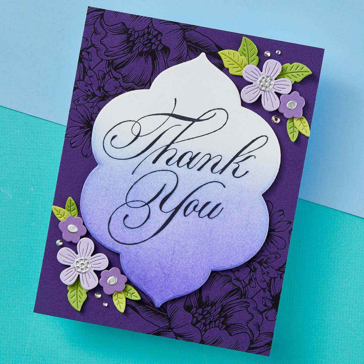 Spellbinders - Copperplate Thank You Press Plate from the Copperplate Everyday Sentiments Collection by Paul Antonio