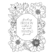 Spellbinders - Mirrored Arch Blooms Press Plate from the Mirrored Arch Collection