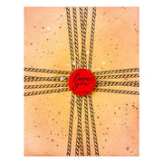 Spellbinders - Sealed Cord & Faux Seal Sentiments Press Plate & Die Set from the Pressed Posies Collection