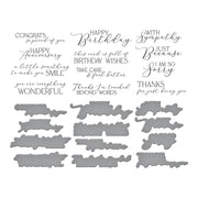 Spellbinders - You are Everything Sentiments Press Plate & Die Set from the Pressed Posies Collection