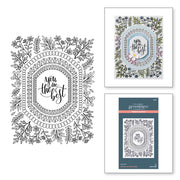 Spellbinders - Mirrored Arch Nested Sprigs Press Plate from the Mirrored Arch Collection