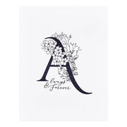 Spellbinders - Floral A and Sentiment Press Plate from the Every Occasion Floral Alphabet Collection