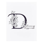 Spellbinders - Floral D and Sentiment Press Plate from the Every Occasion Floral Alphabet Collection