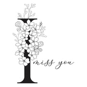 Spellbinders - Floral I and Sentiment Press Plate from the Every Occasion Floral Alphabet Collection
