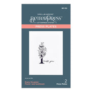 Spellbinders - Floral I and Sentiment Press Plate from the Every Occasion Floral Alphabet Collection