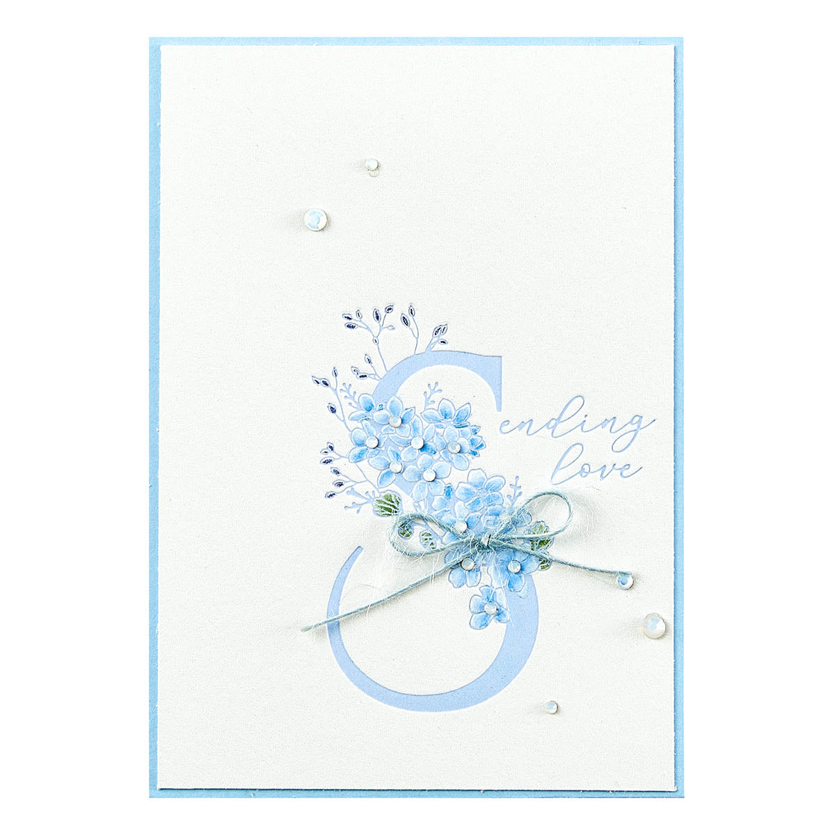 Spellbinders - Floral S and Sentiment Press Plate from the Every Occasion Floral Alphabet Collection