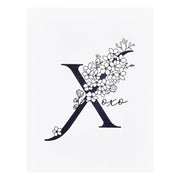 Spellbinders - Floral X and Sentiment Press Plate from the Every Occasion Floral Alphabet Collection