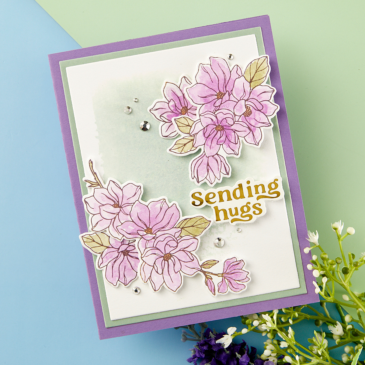 Spellbinders - Spring Magnolias Press Plate & Die Set from the Spring Sampler Collection by Simon Hurley