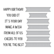 Spellbinders - Cheers to You Sentiments Press Plate & Die Set from Cheers to You Collection