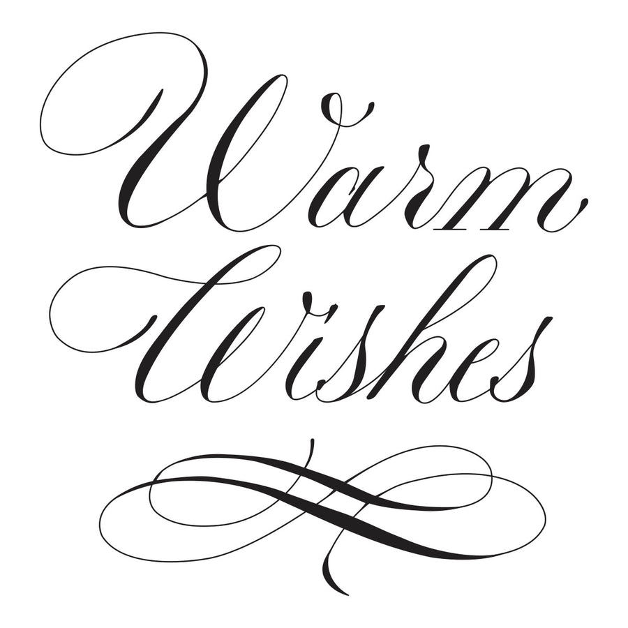Spellbinders - Copperplate Warm Wishes Press Plate from the Copperplate Holiday Sentiments Collection by Paul Antonio