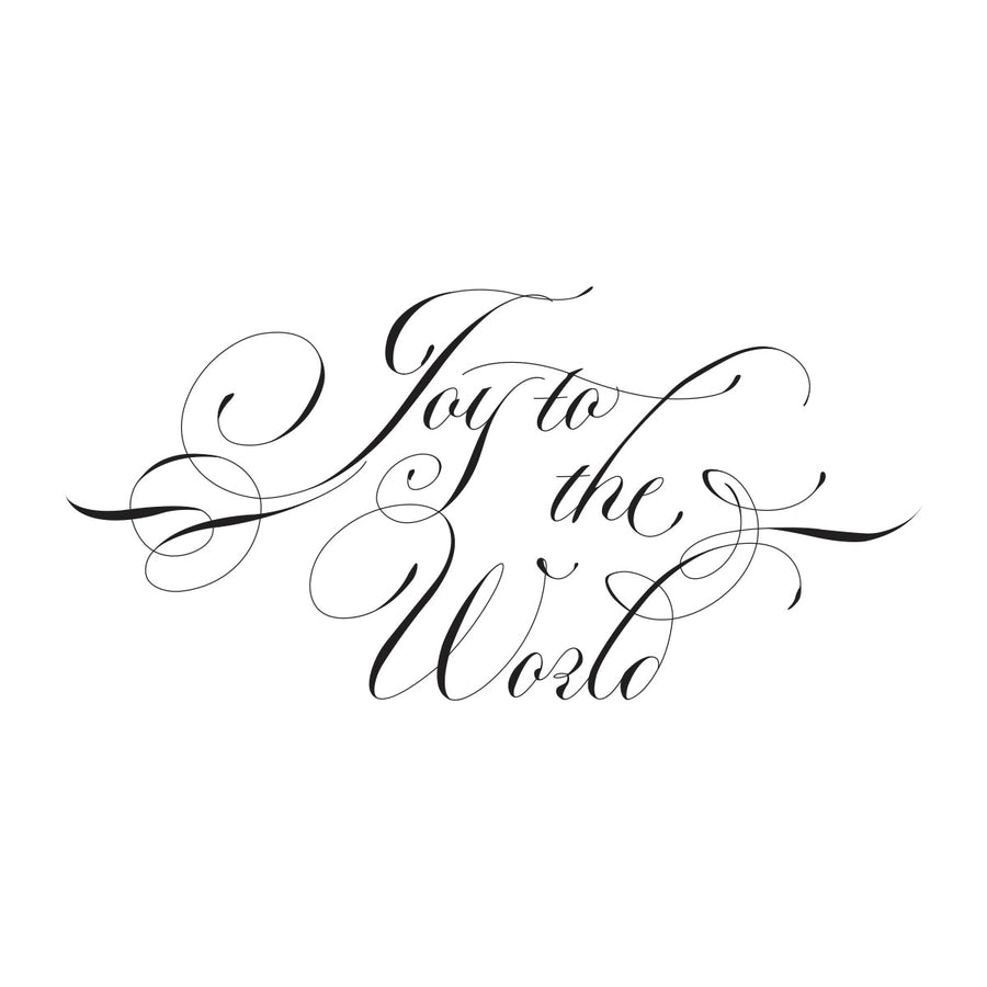 Spellbinders - Copperplate Joy to the World Press Plate from the Copperplate Holiday Sentiments Collection by Paul Antonio