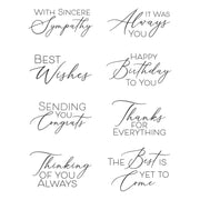 Spellbinders - Always You Timeless Sentiments Press Plates from the Timeless Collection