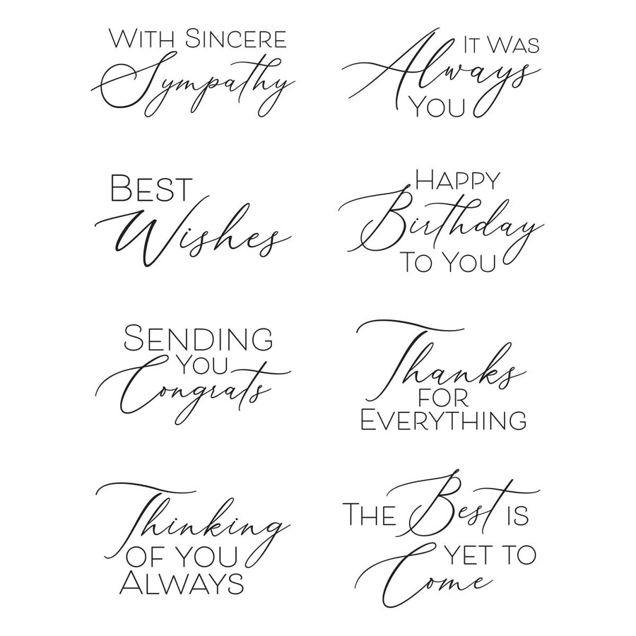 Spellbinders - Always You Timeless Sentiments Press Plates from the Timeless Collection