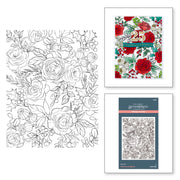 Spellbinders - Winter Rose Background Press Plate from the Handmade Holidays Collection