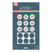 Spellbinders - Festive Circle Sentiments Press Plates & Die Set from the Essential Holiday Collection by Lisa Horton
