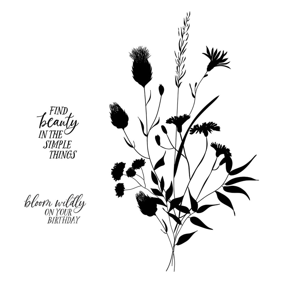 Spellbinders - Bloom Wildly BetterPress Plate from the Field Notes Collection