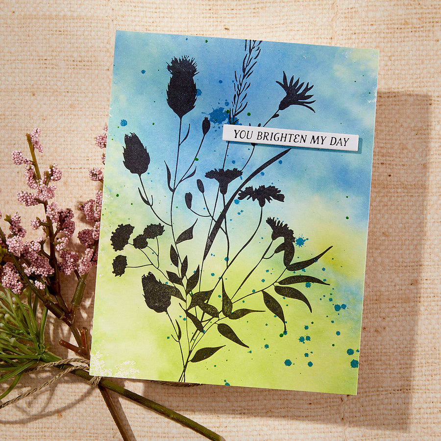 Spellbinders - Bloom Wildly BetterPress Plate from the Field Notes Collection