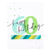 Spellbinders - Sweeping Celebration Sentiments Press Plates from the Color Mix Celebrations Collection