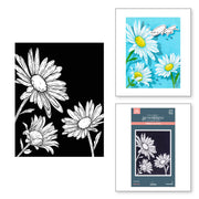Spellbinders - Daisy Trio BetterPress and Stencil Bundle from the Yana's Daisies Collection by Yana Smakula