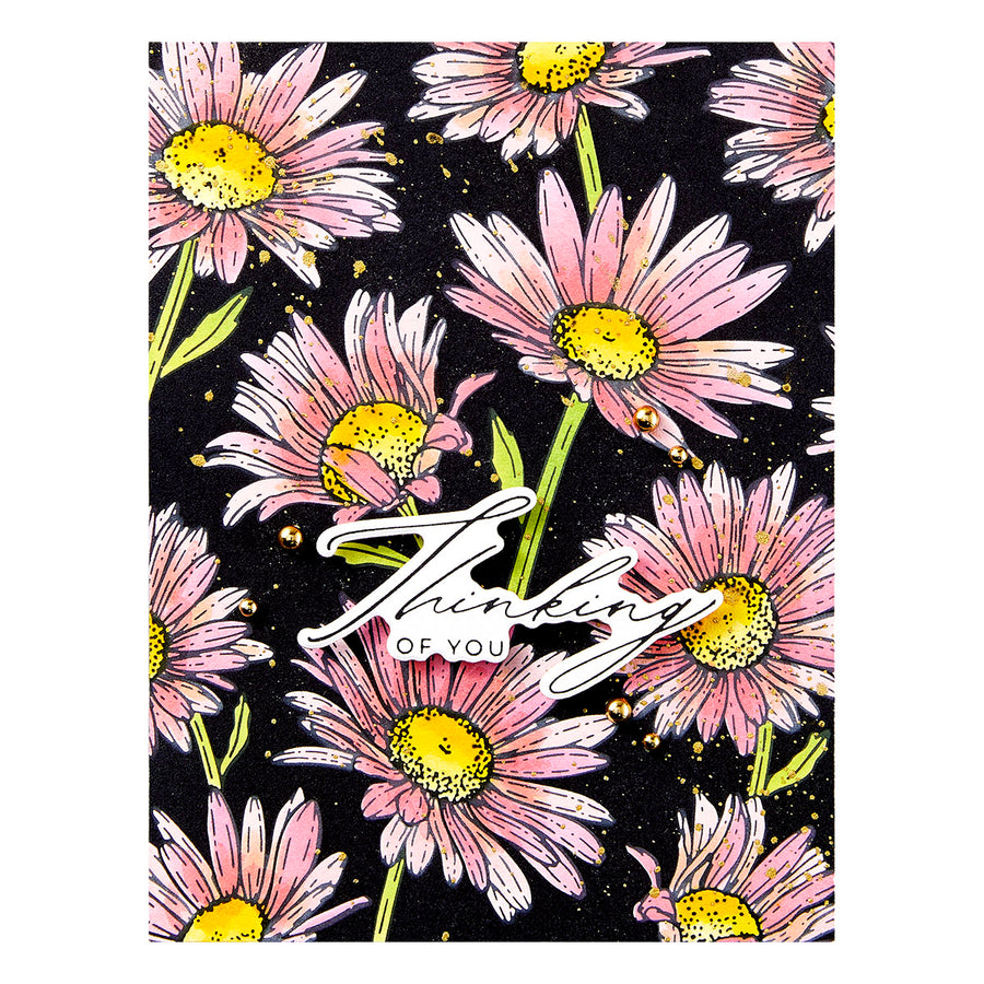 Spellbinders - Daisy Shower BetterPress and Stencil Bundle from the Yana's Daisies Collection by Yana Smakula