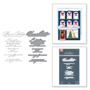 Spellbinders - Christmas Cheer Sentiments BetterPress Plate & Die Set from the City Holiday Collection by Yana Smakula