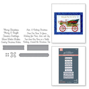 Spellbinders - Country Christmas Banner & Sentiments Press Plate & Die Set from the Country Christmas Collection by Annie Williams
