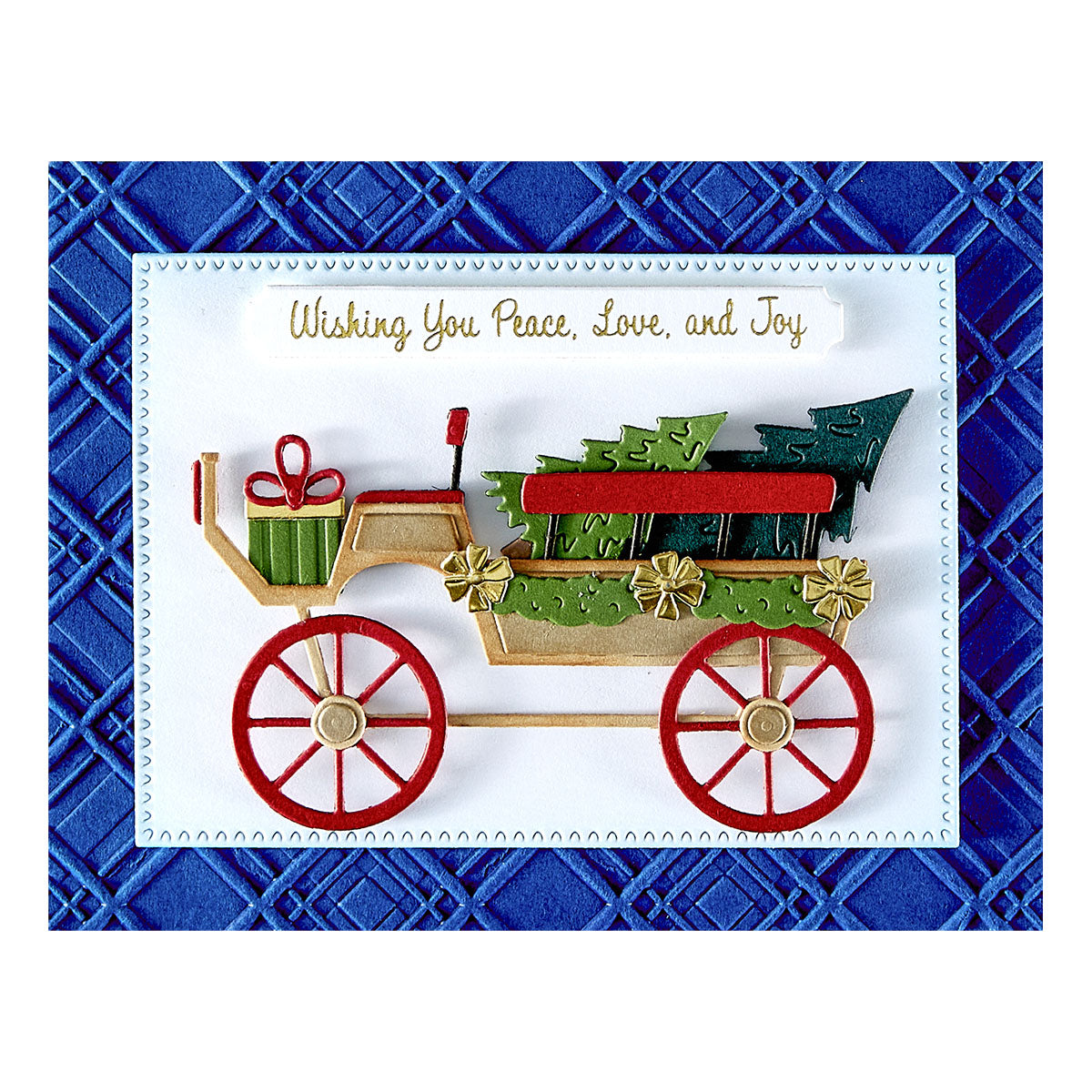 Spellbinders - Country Christmas Banner & Sentiments Press Plate & Die Set from the Country Christmas Collection by Annie Williams