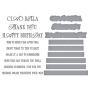 Spellbinders - La Dolce Vita Sentiments BetterPress Plate & Die Set from the La Dolce Vita Collection
