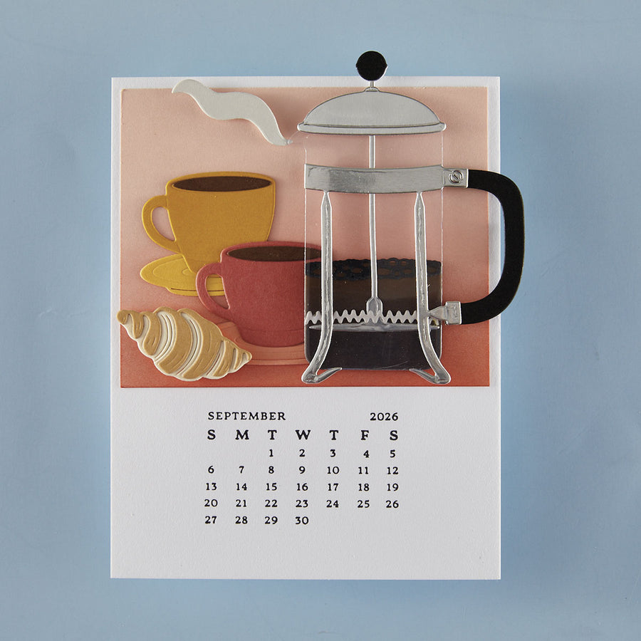 Spellbinders - DIY 2026 Calendar BetterPress Plate from the Wonderland Collection