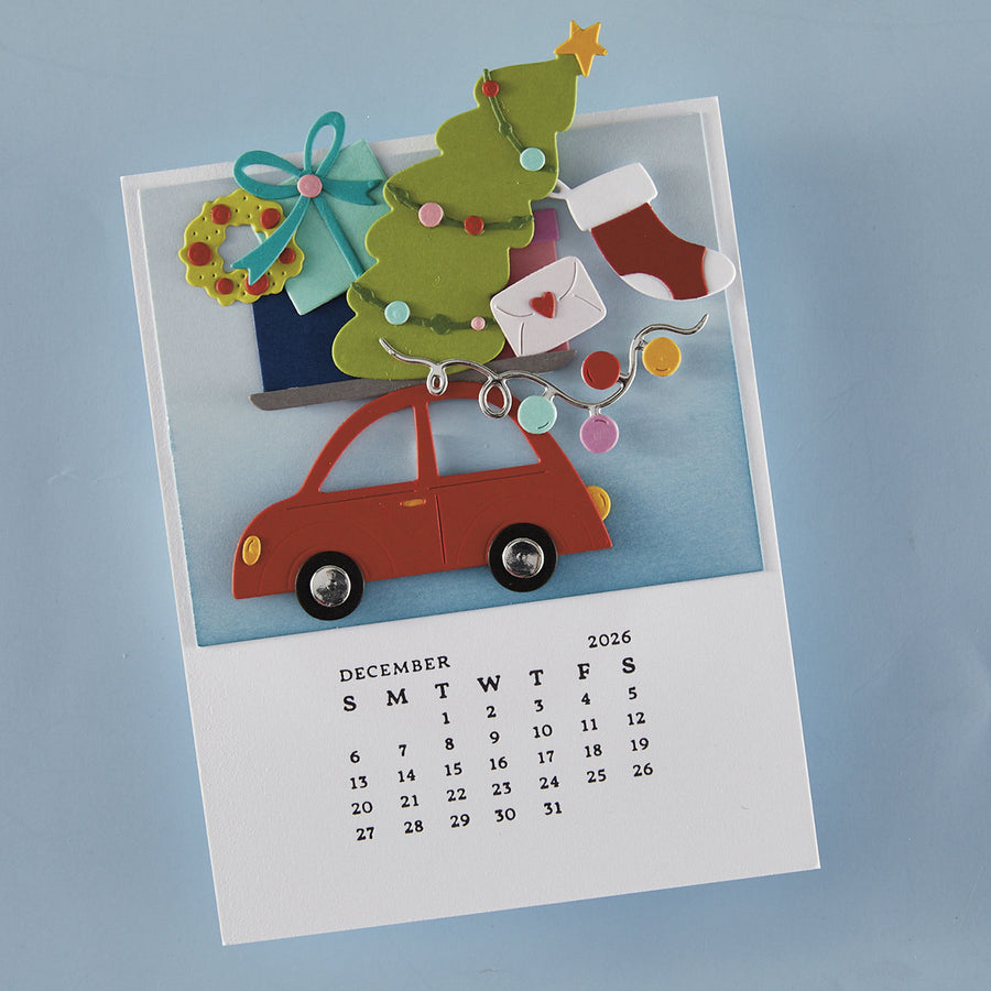 Spellbinders - DIY 2026 Calendar BetterPress Plate from the Wonderland Collection