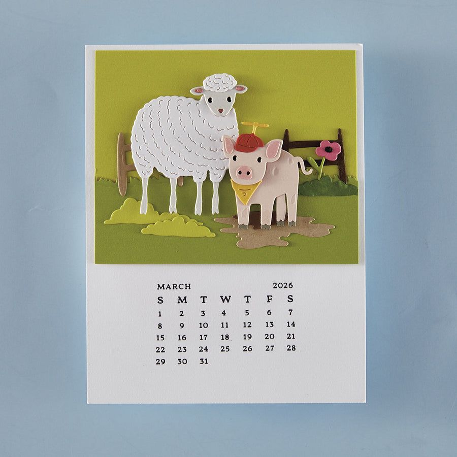 Spellbinders - DIY 2026 Calendar BetterPress Plate from the Wonderland Collection