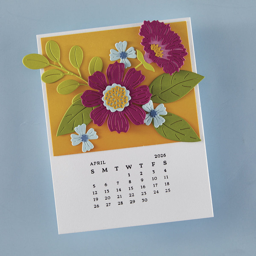 Spellbinders - DIY 2026 Calendar BetterPress Plate from the Wonderland Collection