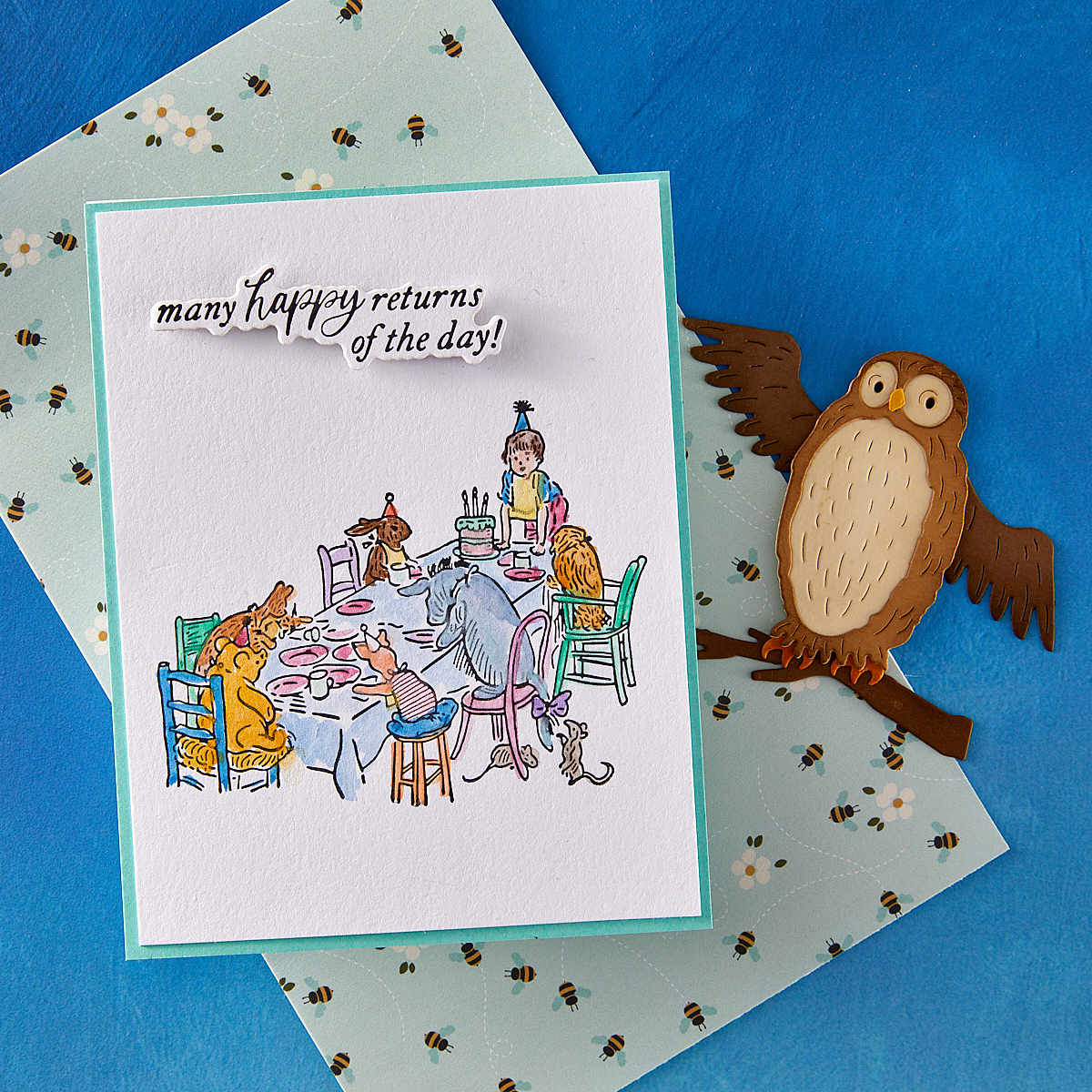 Spellbinders - Say Cheese Classic Pooh Birthday BetterPress Bundle  from the Say Cheese Classic Pooh Birthday Collection by Simple Stories