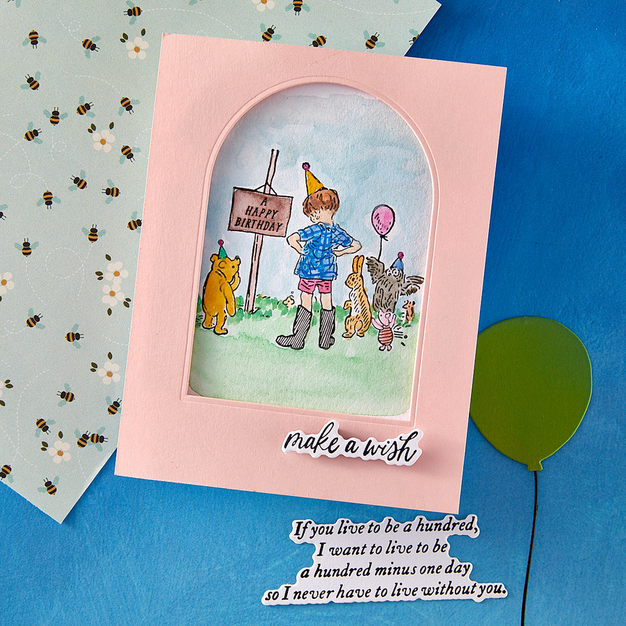 Spellbinders - Say Cheese Classic Pooh Birthday BetterPress Bundle  from the Say Cheese Classic Pooh Birthday Collection by Simple Stories