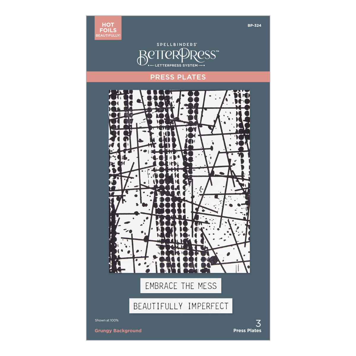 Spellbinders - Grungy Background Press Plates from the Beautifully Imperfect Collection