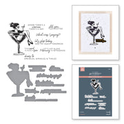 Spellbinders - Martini Mood BetterPress Plate & Die Set from the Happier Hour Collection