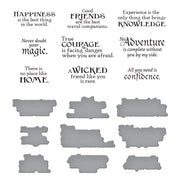 Spellbinders - Wonder of Oz Sentiments BetterPress Plate & Die Set from the Wonder of Oz Collection by Graphic45