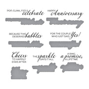 Spellbinders - A Special Toast Sentiments BetterPress Plate & Die Set from the Happier Hour Collection