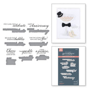 Spellbinders - A Special Toast Sentiments BetterPress Plate & Die Set from the Happier Hour Collection