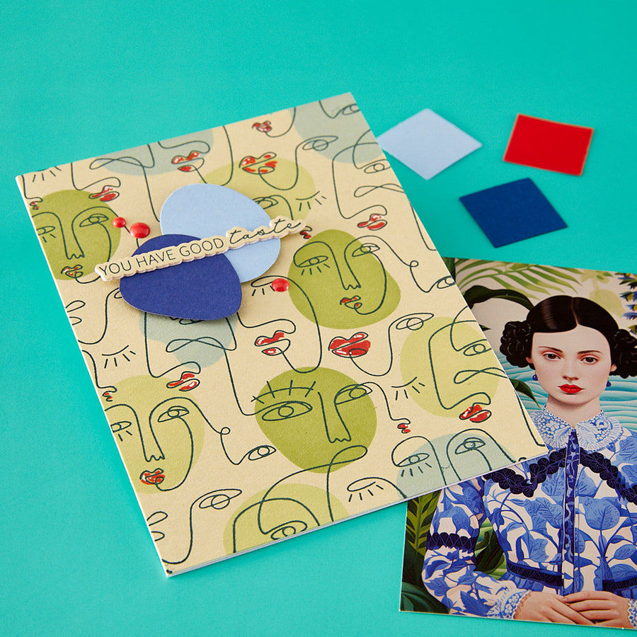 Spellbinders - All My Senses Faces Press + Foil Plates and Stencil Bundle by Jaycee Gaspar
