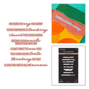 Spellbinders - All My Senses Sentiments Press + Foil Plate & Die Set by Jaycee Gaspar