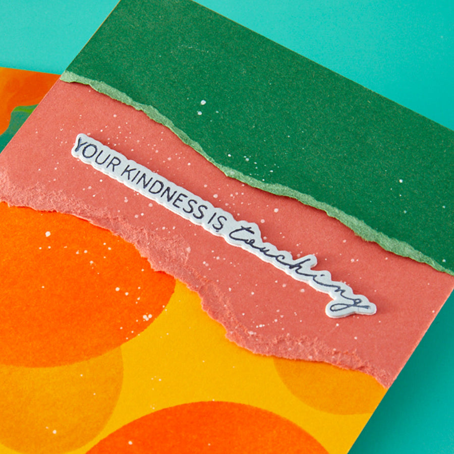 Spellbinders - All My Senses Sentiments Press + Foil Plate & Die Set by Jaycee Gaspar